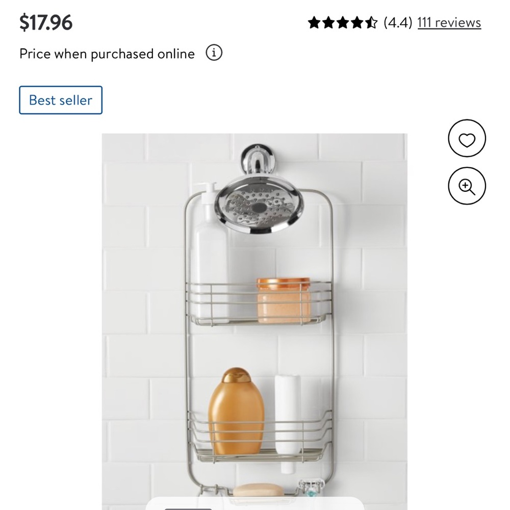 Mainstays shower caddy